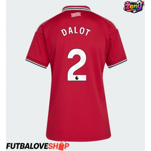 Dres Manchester United Diogo Dalot #2 Domáci pre Ženy 2026-27 Krátky Rukáv